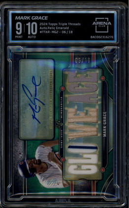2024 Topps Triple Threads Autograph Mark Grace Bat Jersey Auto 6/18 ARENA 9 MINT