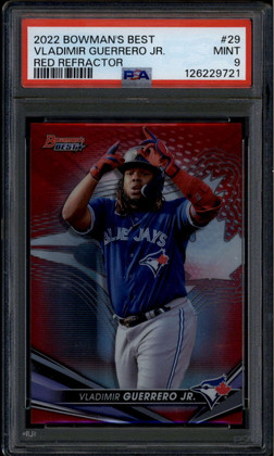 2022 Bowman's Best Red Refractor 29 Vladimir Guerrero Jr. 8/10 PSA 9 MINT