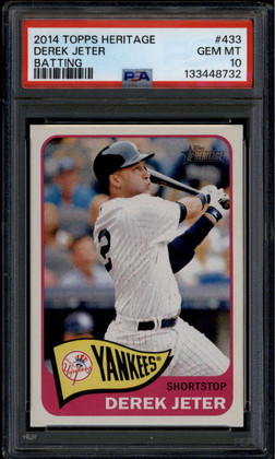 2014 Topps Heritage 433c Derek Jeter Batting Action PSA 10 GEM MT 133448732