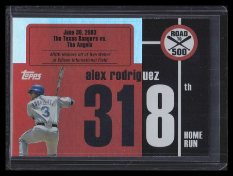 2007 Topps Alex Rodriguez Road to 500 arhr318 Alex Rodriguez Turkey Red