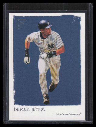 2002 Topps Gallery Veteran Variation 1 58 Derek Jeter Solid Blue