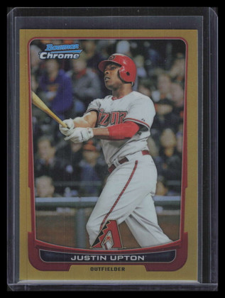 2012 Bowman Chrome Gold Refractor 183 Justin Upton 38/50