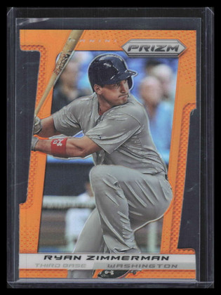 2013 Panini Prizm Prizms Orange Die-Cut Refractor 129 Ryan Zimmerman 17/60