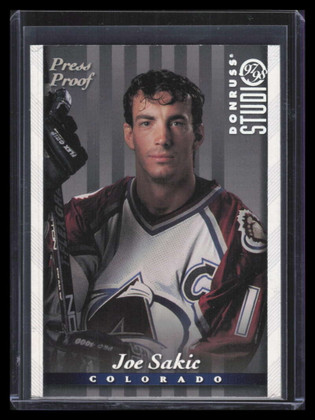 1997-98 Studio Press Proofs Silver 13 Joe Sakic /1000