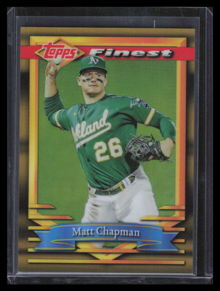 2021 Finest Flashbacks Black Refractor 104 Matt Chapman 16/50