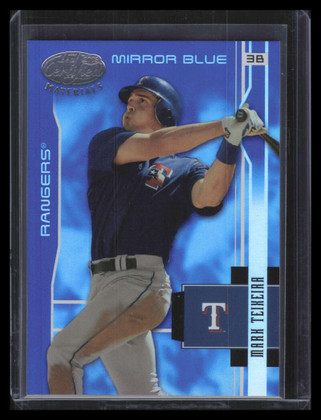 2003 Leaf Certified Materials Mirror Blue 188 Mark Teixeira 19/50