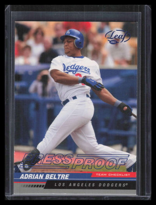 2005 Leaf Press Proofs Blue 285 Adrian Beltre TC 24/75 Team Checklist