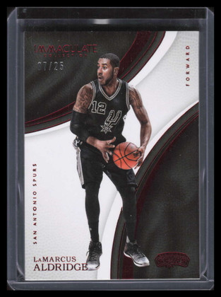 2016-17 Immaculate Collection Red 67 LaMarcus Aldridge 7/25