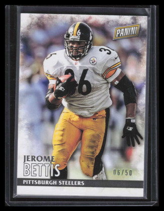 2016 Panini Black Friday Thick Stock 49 Jerome Bettis 6/50