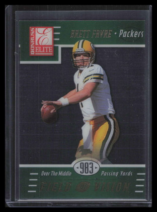 1999 Donruss Elite Field of Vision 4b Brett Favre 930/983