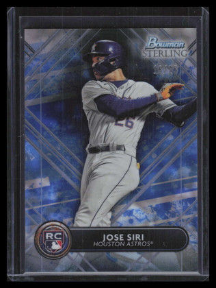 2022 Bowman Sterling Rookies Blue Refractor bsr12 Jose Siri Rookie 16/25