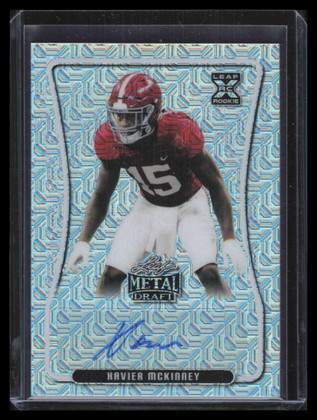 2020 Leaf Metal Draft Prismatic Mojo Silver Xavier McKinney Rookie Auto 39/40