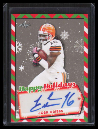 2022 Leaf Holiday Packs Happy Holidays Autographs hhjc1 Josh Cribbs Auto