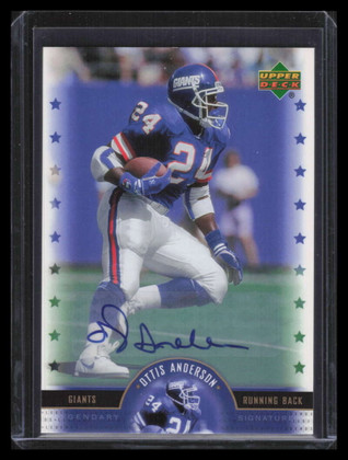 2005 Upper Deck Legends Legendary Signatures OA Ottis Anderson Auto