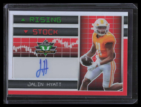 2023 Leaf Eclectic Valiant Rising Stock Autograph Red Jalin Hyatt Rookie Auto /9