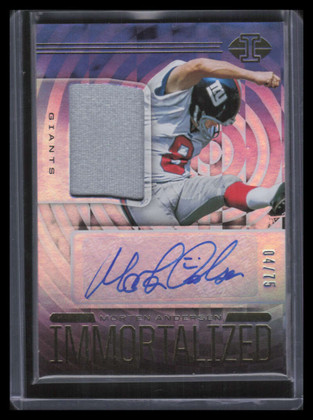 2020 Panini Illusions Immortalized Autographs Morten Andersen Jersey Auto 4/75