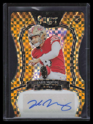 2023 Select Rookie Signatures Prizm Gold Die Cut 15 Jake Moody Rookie Auto 2/10