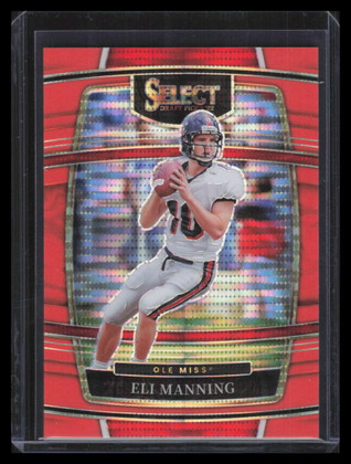 2022 Select Draft Picks Prizms Neon Orange Pulsar 91 Eli Manning 12/26