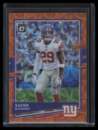 2020 Donruss Optic Orange Scope Refractor 121 Xavier McKinney Rookie 34/79