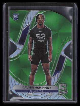 2020 Panini Spectra Neon Green Die Cut 187 Xavier McKinney Rookie 29/30