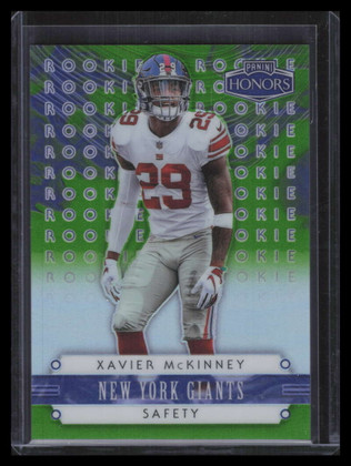 2020 Panini Honors '02 Honors Rookies Green 25 Xavier McKinney Rookie 7/25