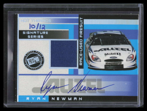2003 Press Pass Premium Hot Threads Autographs Ryan Newman Firesuit Auto 10/12
