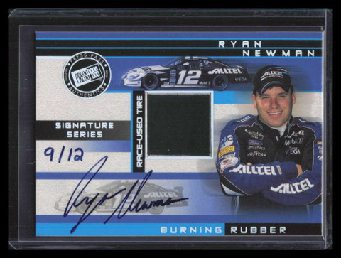 2003 Press Pass Burning Rubber Drivers Autographs Ryan Newman Tire Auto 9/12