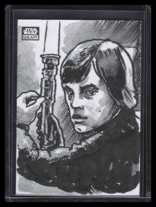 2021 Topps Chrome Star Wars Galaxy Sketch Dan Gorman Sketch 1/1 Luke Skywalker