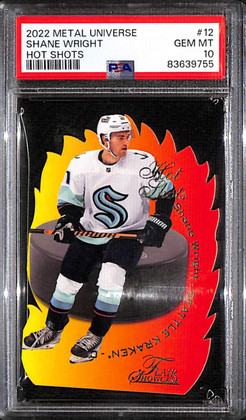 2022-23 Metal Universe Hot Shots 12 Shane Wright Rookie PSA 10 GEM MT