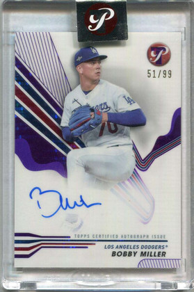 2024 Topps Pristine Autographs Purple Refractor PABMI Bobby Miller Auto 51/99