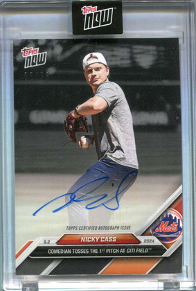 2024 Topps Now Autographs Black 150a Nicky Cass Auto 88/99