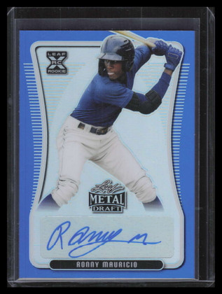2020 Leaf Metal Draft Blue barm2 Ronny Mauricio Rookie Auto 30/35