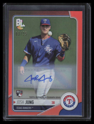 2023 Topps Big League Redemption Autographs Orange Josh Jung Rookie Auto 3/25
