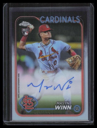 2024 Topps Chrome Autographs Refractor RAMW Masyn Winn Rookie Auto 153/499