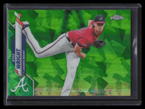 2020 Topps Chrome Update Sapphire Green Refractor u165 Kyle Wright 30/45