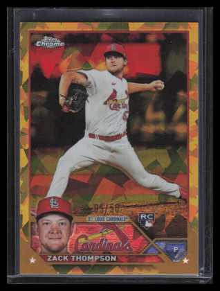 2023 Topps Chrome Sapphire Gold Refractor 34 Zack Thompson Rookie 5/50