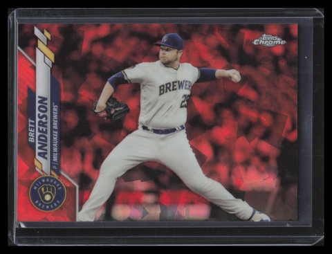 2020 Topps Chrome Update Sapphire Orange Refractor u275 Brett Anderson 6/25