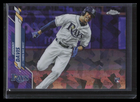 2020 Topps Chrome Update Sapphire Purple Refractor u189 Johnny Davis Rookie 3/10