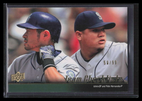 2010 Upper Deck Gold 596 Seattle Mariners CL Felix Hernandez Ichiro Suzuki 50/99