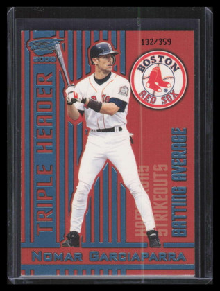 2000 Revolution Triple Header Platinum Blue 3 Nomar Garciaparra 132/359