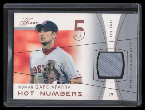 2004 Flair Hot Numbers Game Used Copper NG Nomar Garciaparra Jersey 56/75