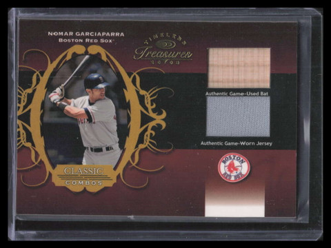2003 Timeless Treasures Classic Combos Nomar Garciaparra Dual Bat Jersey 41/100