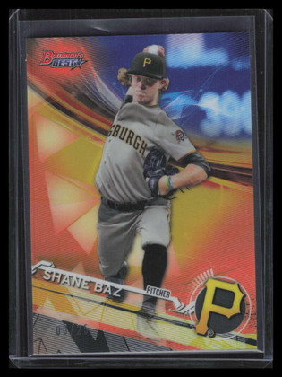 2017 Bowman's Best Top Prospects Orange Refractor tp17 Shane Baz Rookie 6/25