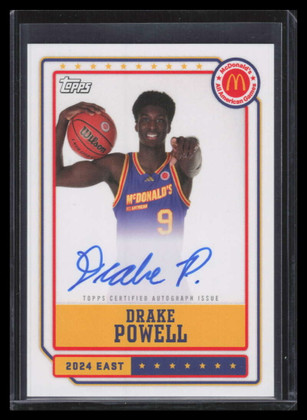 2024 Topps McDonald's All American Event Autographs Drake Powell RC Auto F05241