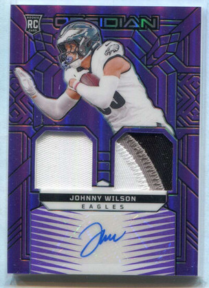 2024 Panini Obsidian Rookie Materials Ink Purple Johnny Wilson RC Patch Auto /49