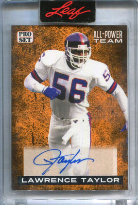 2022 Leaf Pro Set All Power Team Orange aptlt1 Lawrence Taylor Auto 7/8