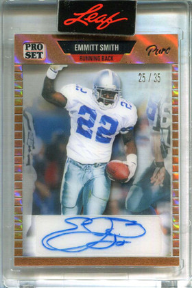 2023 Leaf Pro Set Pure '89 Pro Set Bronze 89es1 Emmitt Smith Auto 25/35