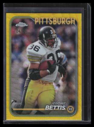 2024 Topps Chrome Yellow Wave Refractor 164 Jerome Bettis 4/75