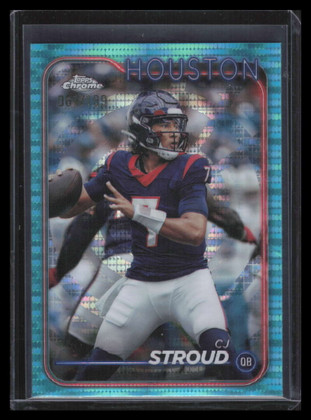 2024 Topps Chrome Aqua Sonar Refractor 83 CJ Stroud 67/199