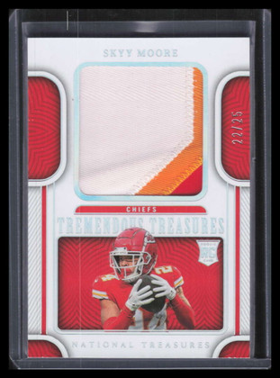 2022 Panini National Treasures Tremendous Silver Skyy Moore Rookie Patch 22/25